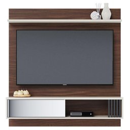 Painel para Tv Home Suspenso Ambiente Ilhéus Nogueira Real Off White Matte – Colibri - 2