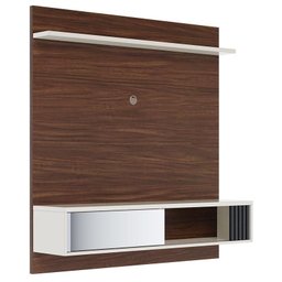 Painel para Tv Home Suspenso Ambiente Ilhéus Nogueira Real Off White Matte – Colibri - 5