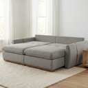 Ver imagem 5 de Sofá Cama 3 Lugares Retrátil Reclinável 230cm Linho com Molas Ensacadas Apolo Yescasa