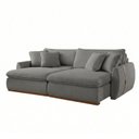 Ver imagem 2 de Sofá Cama 3 Lugares Retrátil Reclinável 230cm Linho com Molas Ensacadas Apolo Yescasa