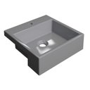 Ver imagem 2 de Kit 2 Cubas de Semi Encaixe para Banheiro XQ355 Quadrada Compace Cinza