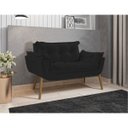 Ver imagem 3 de Poltrona Decorativa Sofá Namoradeira 2 Lugares Opalla Preto