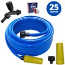 Ver imagem 1 de Mangueira De Jardim 25m Metros Reforçada Chata Antitorção + Torneira + Fita Veda Rosca | Ledmang