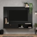 Ver imagem 1 de Painel para TV até 50 Polegadas 123cmx90cm 1 Porta Alca Sintética California Preto