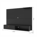 Ver imagem 3 de Painel para TV até 50 Polegadas 123cmx90cm 1 Porta Alca Sintética California Preto