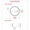 Ver imagem 3 de Kit 2 Cubas de Apoio para Banheiro R30w Redonda Compace