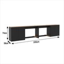 Ver imagem 2 de Conjunto de Escritório 4 Peças Noruega Office 2 Mesas e 2 Aparador Buffet - Via Nossa - Preto e