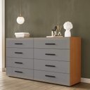 Ver imagem 1 de Cômoda com 8 Gavetas 150cm 240829 Linha Valência Politorno Móveis