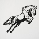 Ver imagem 1 de Adesivo Decorativo Cavalo Cowboy Country:preto