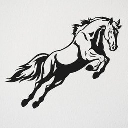 Adesivo Decorativo Cavalo Cowboy Country:preto - 1