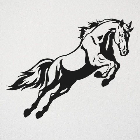 Adesivo Decorativo Cavalo Cowboy Country:preto