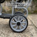Ver imagem 2 de Triciclo Duplo Infantil 2 Lugares com Empurrador Tipo Carrinho Bicicleta Passeio Cesto Campainha e H