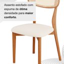 Ver imagem 6 de Conjunto Sala de Jantar Mesa 160x80cm Tampo em Mdf com Vidro Off White 6 Cadeiras Ceci Yescasa