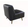 Poltrona Decorativa Braford 2042 Couro Legitimo Preto - 5