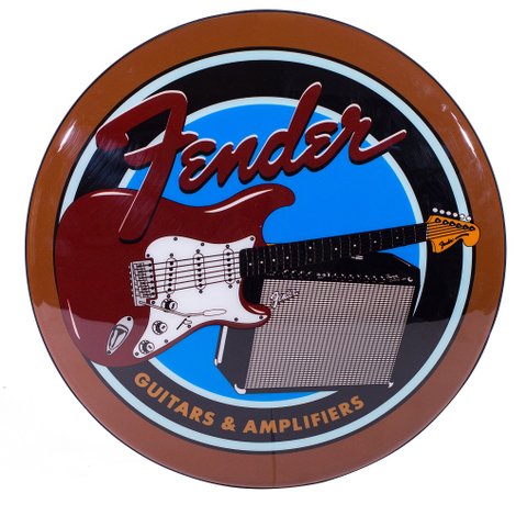 Luminoso de Parede Guitarra Fender Retrô Vintage para Bar, Garagem, Churrasqueira, Espaço Gourmet