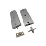 Kit de ferragens tipo jumbo para instalação de porta pivotante de vidro temperado blindex - Cromado - 1