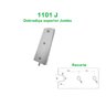 Kit de ferragens tipo jumbo para instalação de porta pivotante de vidro temperado blindex - Cromado - 3