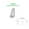 Kit de ferragens tipo jumbo para instalação de porta pivotante de vidro temperado blindex - Cromado - 2