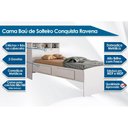 Ver imagem 2 de Cama Solteiro Ravena c/ 2 Gavetas Branco - Conquista
