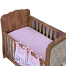 Lençol de Berço Americano com Elástico Percal de Algodão Liso Menino Menina 1 Peça:rosa - 2