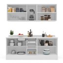 Ver imagem 6 de Cozinha Pérola com Rodapé e Tampo Aéreos com 9 Portas, Balcãos Yescasa Azul/Branco