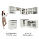 Ver imagem 5 de Cozinha Completa de Canto 100% MDF Madesa Acordes 409001 Armário e Balcão Frentes Branco Brilho Cor: