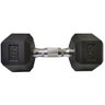 Halter Peso 7,5kg Sextavado Dumpbell Emborrachado Cromado Academia Exercicio Musculaçao Fortalecimen - 1