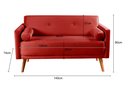 Ver imagem 3 de Sofá Namoradeira 2 Lugares Luma - Suede Vermelho