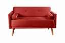Ver imagem 1 de Sofá Namoradeira 2 Lugares Luma - Suede Vermelho