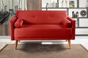 Ver imagem 2 de Sofá Namoradeira 2 Lugares Luma - Suede Vermelho
