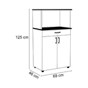 Ver imagem 3 de Balcão Multiuso para Forno e Microondas Carina Flex Ajl