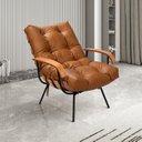 Ver imagem 1 de Poltrona de Ferro e Madeira, Estofada com Braço Costela Living Outdoor Espresso Móveis