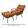 Poltrona de Ferro e Madeira, Estofada com Braço e Puff Estofado Costela Living Outdoor Espresso Móveis - 12