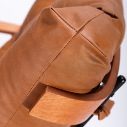 Poltrona de Ferro e Madeira, Estofada com Braço e Puff Estofado Costela Living Outdoor Espresso Móveis - 17