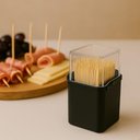 Ver imagem 4 de Kit 6 Paliteiros de Mesa 70ml Preto Plástico 5x4x9cm Coza Restaurante Bar Lanchonete