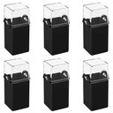 Ver imagem 1 de Kit 6 Paliteiros de Mesa 70ml Preto Plástico 5x4x9cm Coza Restaurante Bar Lanchonete