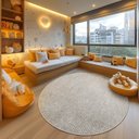 Ver imagem 2 de Tapete 130cm Redondo para Sala de Estar