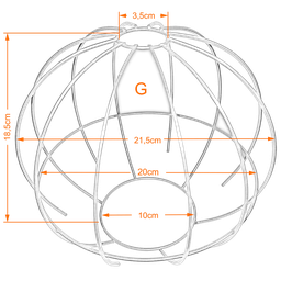 Cupula de Aramado Spider Branca para Pendentes e Abajures G - 2