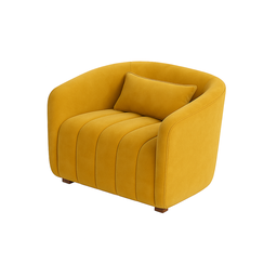 Poltrona Decorativa Lilian Veludo Mostarda - Londrilar - 4