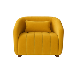 Poltrona Decorativa Lilian Veludo Mostarda - Londrilar - 2