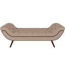 Ver imagem 3 de Kit Cabeceira Cama Box Casal 195 Cm Madrid com Puff Recamier Santorini P05 Veludo Bege - Lyam Decor