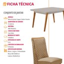 Ver imagem 7 de Mesa de Jantar Copper 120cm Tampo MDF Vidro Canto Copo com 4 Cadeiras Yasmin