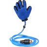 Luva para Banho Pet com Mangueira 1,90m Azul - 1