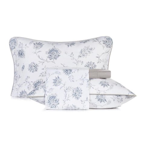 Jogo de Cama Queen 4 Peças Altenburg Malha Fio Penteado Celeste