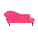 Ver imagem 6 de Recamier Decorativo Divã Amsterdã 147cm Lado Esquerdo Couro Rosa Pink