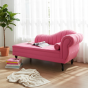 Ver imagem 2 de Recamier Decorativo Divã Amsterdã 147cm Lado Esquerdo Couro Rosa Pink