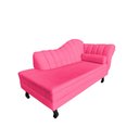 Ver imagem 4 de Recamier Decorativo Divã Amsterdã 147cm Lado Esquerdo Couro Rosa Pink