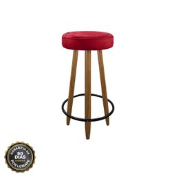 Kit 3 Banquetas Alta para Cozinha Bar Balcão Bistro Vermelho - 5