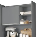 Ver imagem 6 de Armário de Cozinha Compacta 160cm 5 Portas Isabel Cinza - AJL Móveis