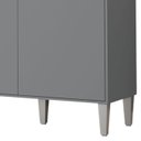 Ver imagem 7 de Armário de Cozinha Compacta 160cm 5 Portas Isabel Cinza - AJL Móveis
